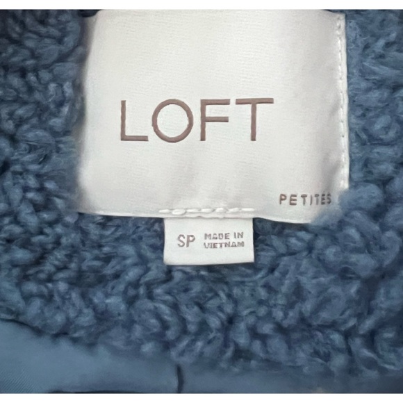 LOFT Cozy Sherpa Long Coat XS Petite - Picture 9 of 11